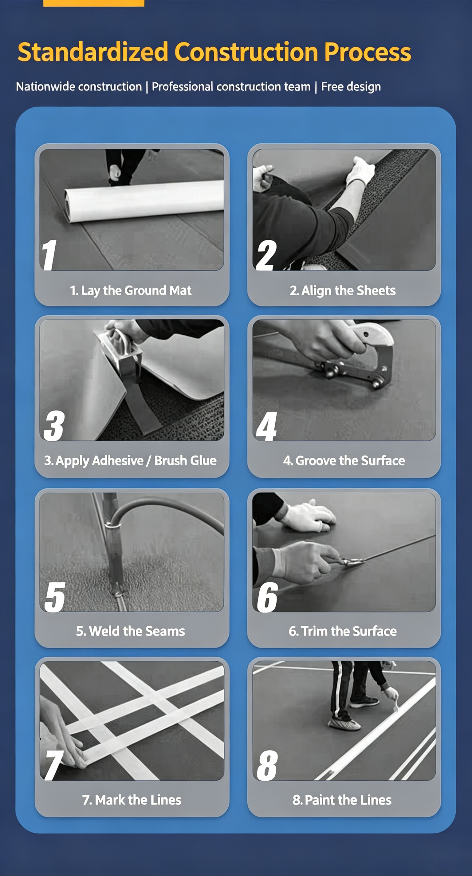 Pickleball Court Flooring - PVC Sports Floor Rolls and Interlocking Tiles for Indoor Outdoor Courts