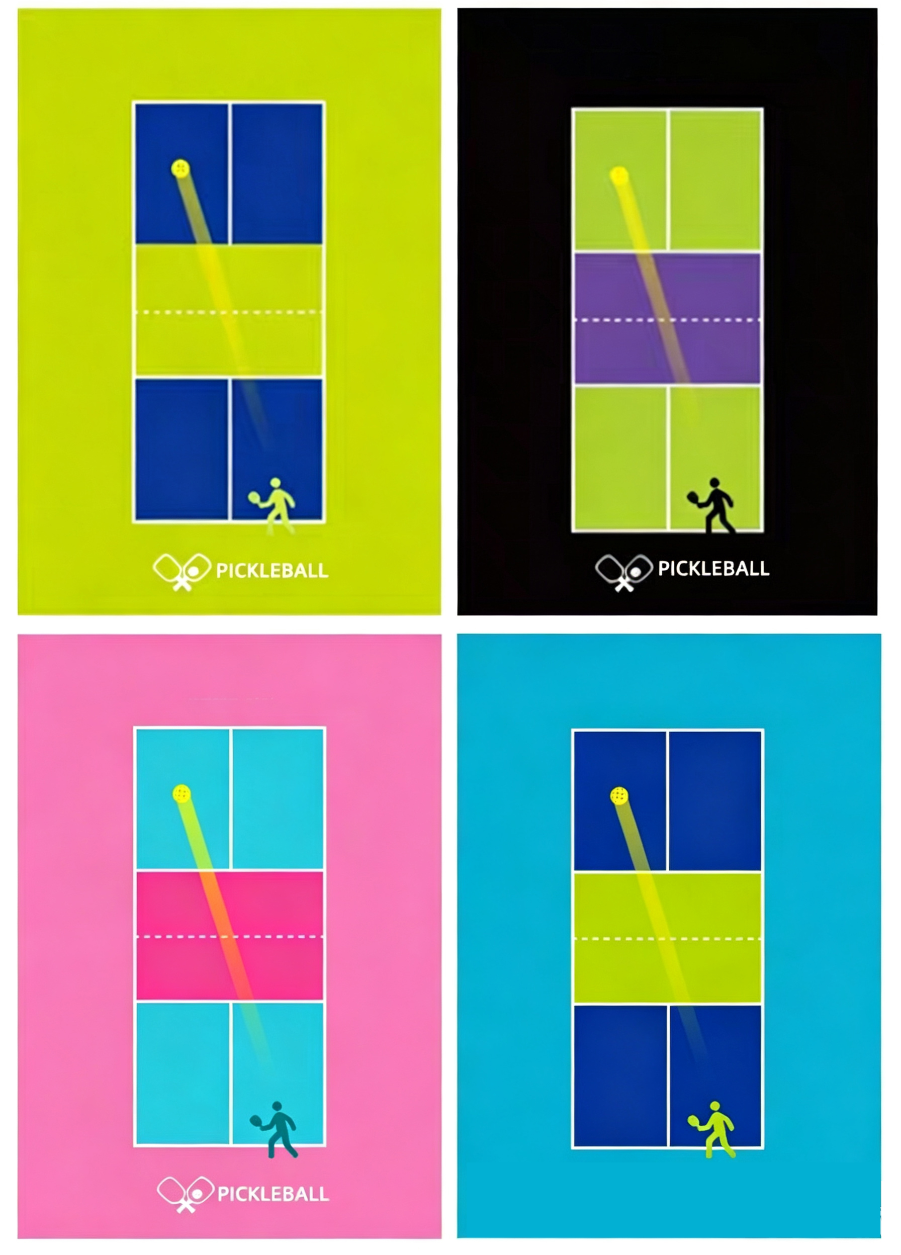 Pickleball Court Flooring - PVC Sports Floor Rolls and Interlocking Tiles for Indoor Outdoor Courts