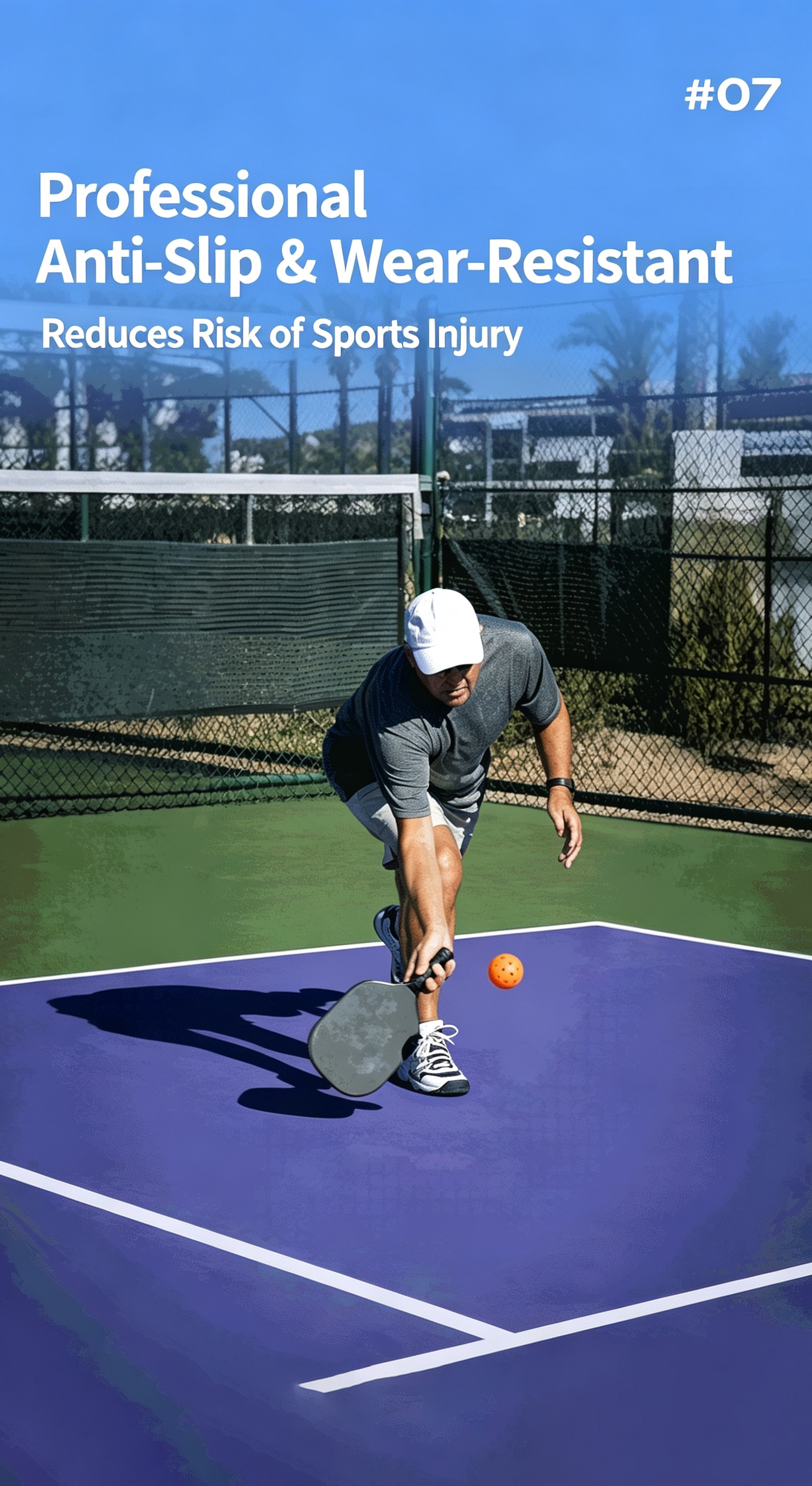 Custom Printed Pickleball Court Flooring - Acrylic PVC Rolls and Interlocking Tiles Indoor Outdoor